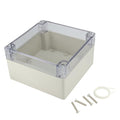 ABS Plastic Junction Box, Dustproof Waterproof IP65 Electrical Box - Universal Project Enclosure Grey, with PC Transparent/Clear Cover 6.3"x6.3"x3.54"(160mm x 160mm x 90mm) by AWCLUB