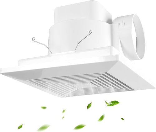 10 Inch Bathroom Exhaust Fan, 160 CFM 1.0 Sones Square Ultra Quiet Bathroom Vent Fan for Ceiling Mount, 110V-220V Bath Vent Extractor for 10.03" Ceiling Opening by Unknown