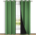 NICETOWN Blackout Curtains 84 inches Long, 2 Pieces, 42" Wide Each Panel, Forest Green, Full Light Blocking Drapes with Black Liner for Nursery, Thermal Insulated Draperies for Hall, Villa by NICETOWN