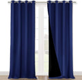 NICETOWN Full Shading Curtains 90" Long 2 Panels Set for Windows, Royal Blue, Pack of 2, 52" W, Super Heavy-Duty Black Lined Blackout Curtains for Bedroom, Privacy Assured Window Treatment by NICETOWN