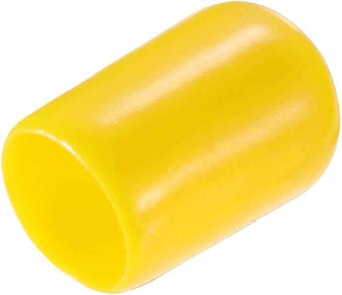 uxcell 20pcs Rubber End Caps 9mm ID Vinyl PVC Round Tube Bolt Cap Cover Screw Thread Protectors Yellow by uxcell