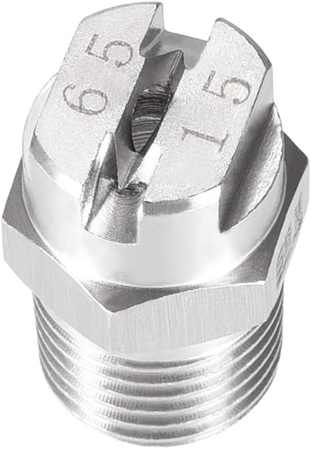 uxcell Flat Fan Spray Tip - 1/4BSPT Male Thread 304 Stainless Steel Nozzle - 65 Degree 2.4mm Orifice Diameter - 2 Pcs - Image 4
