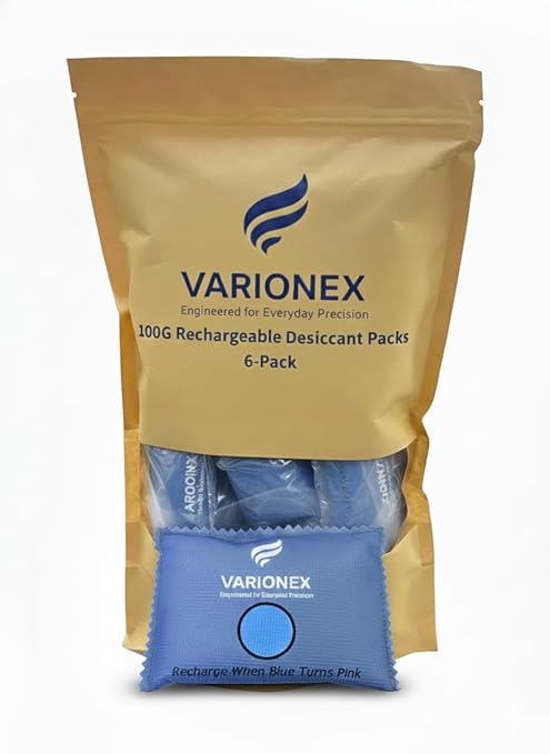 Rechargeable Desiccant Packs for Gun Safe (6 x 100g) – Heavy Duty Reusable Silica Gel Moisture & Anti-Rust Protection for Firearms, Ammo, Optics & Electronics Equipment by Unknown
