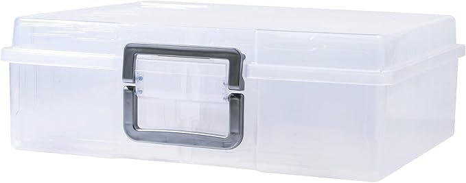 novelinks Transparent 4" x 6" Photo Organizers and Photo Storage Box with Handle, 16 Inner Photo Cases, Portable Picture Organizers & Photo Storage Containers (Clear-Silver Handle) - Image 4
