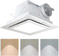 Bathroom Exhaust Fan with Light, 12 INCH, Upgraded Quiet Square Vent Fans with Adjustable LED Light, 141 CFM, for Bathroom, Office, Home by VENTIRIBathroomExhaustFan