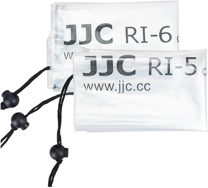JJC 2 Types DSLR Camera Rain Cover Coat Sleeve Protector for Canon Nikon Fujifilm Sony Olympus Panasonic Pentax Sigma with a Lens & Flash PE Material Clear See-Through(2 Pack) - Image 6