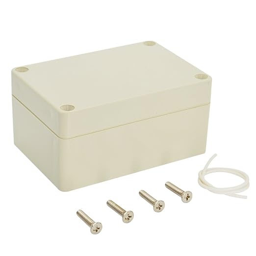 LeMotech Waterproof Dustproof IP65 ABS Plastic Junction Box Universal Electric Project Enclosure Pale Gray 3.9 x 2.7 x 2 inch (100 x 68 x 50 mm) by LeMotech