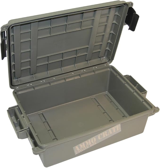 MTM ACR4-18 Ammo Crate Utility Box-Carry up to 65lbs of gear-Stackable design, double padlock for security - Water-resistant O-ring seal - Army Green - Image 2