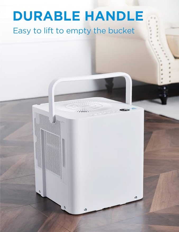 Midea Cube 20 Pint Dehumidifier for Basement, Up to 1,500 Sq. Ft. dehumidifier with drain hose, ENERGY STAR Certificated, Smart Control, Compatible with Alexa, White - Image 9
