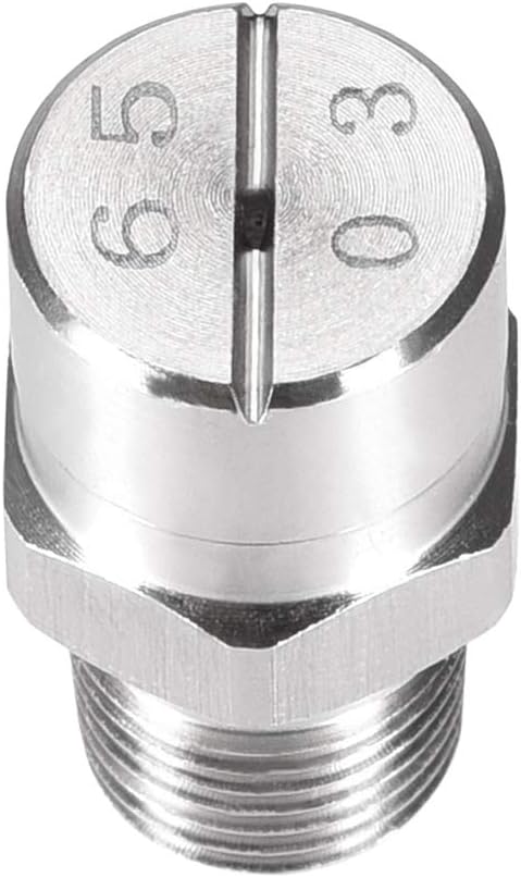 uxcell Flat Fan Spray Tip - 1/8BSPT Male Thread 304 Stainless Steel Nozzle - 65 Degree 1.1mm Orifice Diameter - 2 Pcs - Image 4