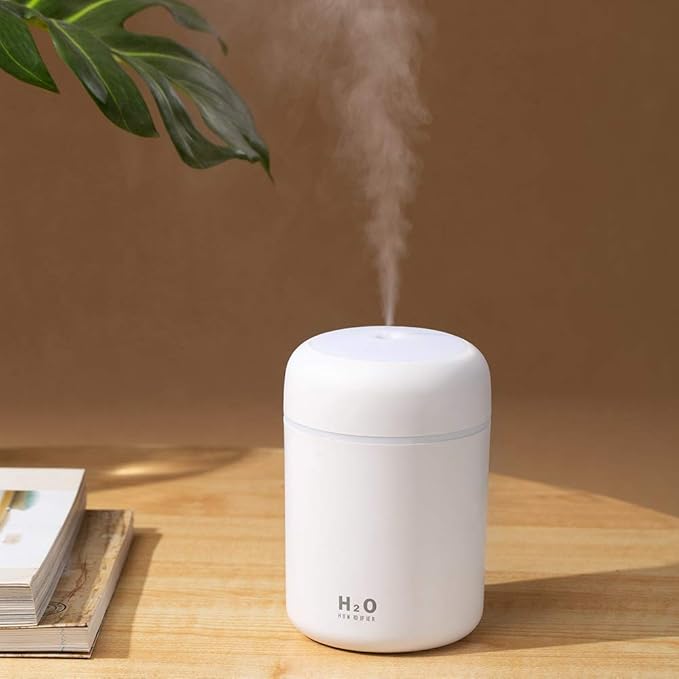 Colorful Cool Mini Humidifier, Essential Oil Diffuser, Aroma Essential USB Personal Desktop Humidifier for Car, Office Room, Bedroom etc,2 Adjustable Mist Modes (White) - Image 2