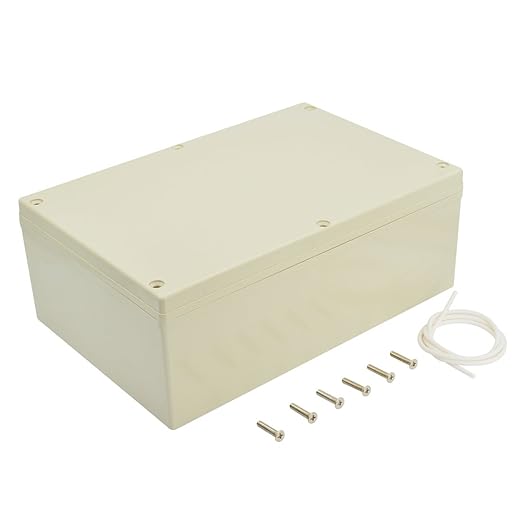 LeMotech Waterproof Dustproof IP65 ABS Plastic Junction Box Universal Electric Project Enclosure Pale Gray 9.4 x 6.3 x 3.5 inch (240 x 160 x 90 mm) by LeMotech