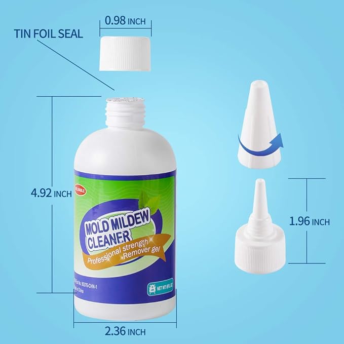 Mold Mildew Cleaner Gel Household Cleaner for Wall Tiles Grout Sealant Bathroom Cleaning Home Kitchen Sinks Cleaning - 8 Fl.Oz(Pack of 1) - Image 4