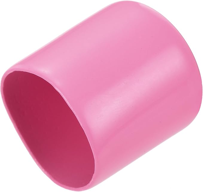 uxcell 20pcs Rubber End Caps 24mm ID Vinyl PVC Round Tube Bolt Cap Cover Screw Thread Protectors Pink by uxcell