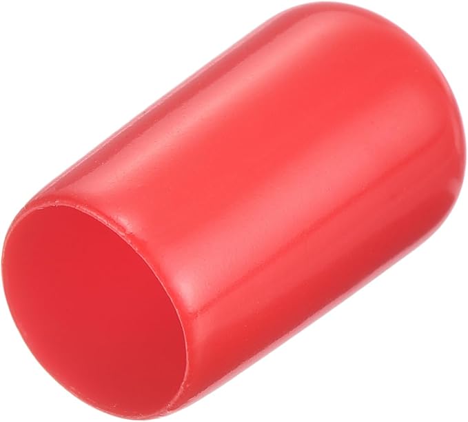 uxcell 20pcs Rubber End Caps 10.5mm ID Vinyl Round Tube Bolt Cap Cover Thread Protectors Red by uxcell