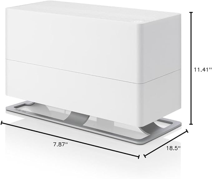 Stadler Form humidifier Oskar big, energy-saving humidifier for rooms up to 1077 square feet, evaporator with automatic switch-off, dimmable LEDs, very quiet, white - Image 7