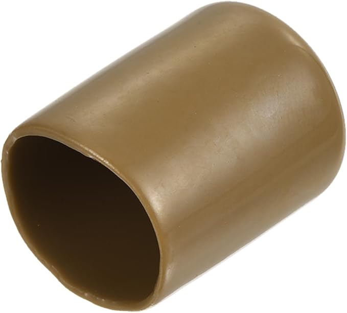 uxcell 20pcs Rubber End Caps 20mm(3/4") ID Vinyl PVC Round Tube Bolt Cap Cover Screw Thread Protectors Light Brown by uxcell