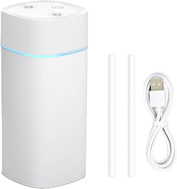 ​​JORMEY Mini Portable Humidifiers-Quiet Cool Mist Humidifier with Soft LED Ring, 600ml Desktop Humidifier, Easy to Fill and Clean for Home, Office or Bedroom, Compact & Stylish by Jormey