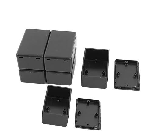 YXQ 60x36x25mm Waterproof Electric Project Case Junction Box with Cover Black Plastic, 6-Pack by YXQ