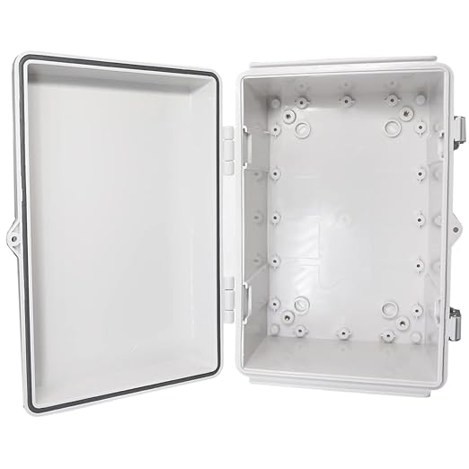 Outdoor Waterproof Electrical Box Junction Box Weatherproof IP67 ABS Plastic Enclosure Switch Router Project Box Electronics Enclosure with Mounting Plate Wall Bracket Grey 11.8"x7.9"x6.7" - Image 7