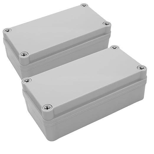 LeMotech Junction Box IP67 Waterproof Dustproof ABS Plastic Project Box for Electrical Outdoor Enclosure Gray 6.3 x 3.1 x 2.2 inch (160 x 80 x 55 mm),2 Pack by LeMotech