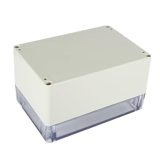 ABS Plastic Junction Box, Dustproof Waterproof IP65 Electrical Box - Universal Project Enclosure Grey, with PC Transparent/Clear Cover 6.3"x4.3"x3.5"(160mm x 110mm x 90mm) - Image 4