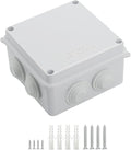 LeMotech ABS Plastic Dustproof Waterproof IP65 Junction Box Universal Electrical Project Enclosure White, Outer Size 3.9 x 3.9 x 2.8 inch (100 x 100 x 70 mm) by LeMotech