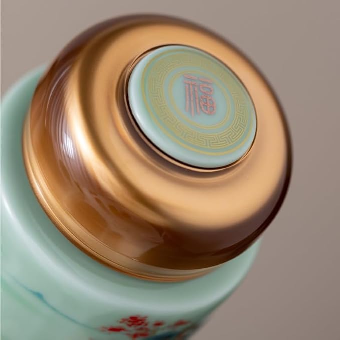 Storage Tank Ceramic Liquid Sealed Jar With Silicone Lid Leak-proof Chinese Medicine Ointment Square Jar Honey Storage Jar Ointment Tea Jar Tea Storage Caddy(B) - Image 3