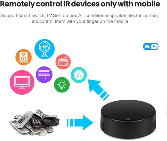 Smart IR Remote Control: Universal WiFi Infrared Remote Control with Temperature Humidity Sensor, App&Voice Control, 3in1 WiFi Thermometer Hygrometer, Compatible with Alexa, Google Assistant - Image 3