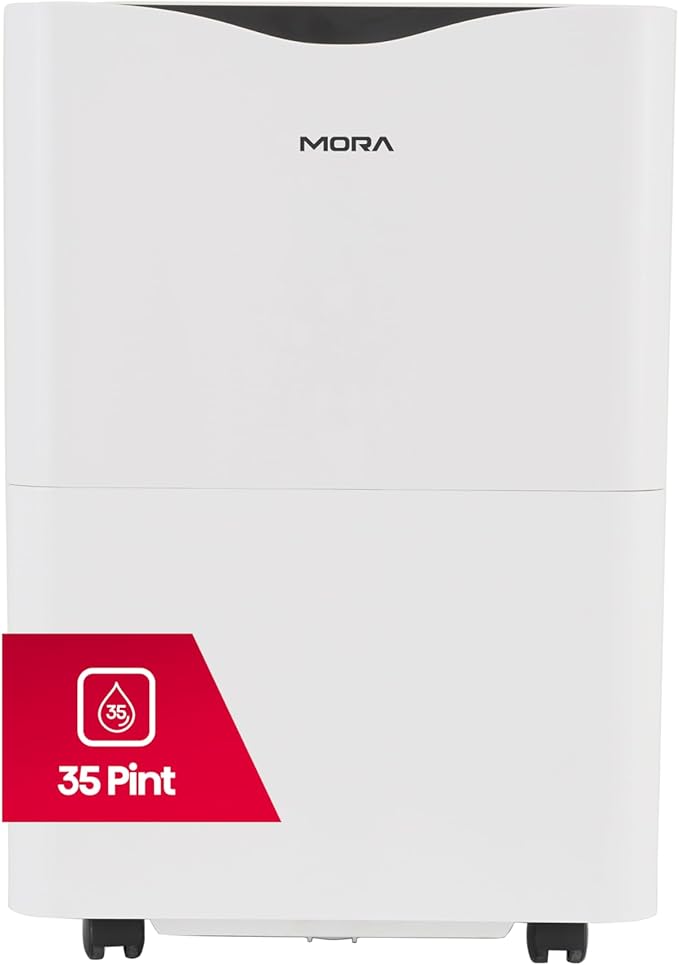 Mora Mora by Hisense 35 Pint Dehumidifier, for Space upto 3,000 Sq. Ft at Home, in Basements and Large Rooms, Energy Star, Quiet Operation,Filter Indicator with Washable Filter, 2 Years Warranty by Mora