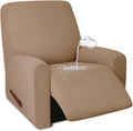 PureFit 100% Dual Waterproof Recliner Cover, Waterproof Couch Cover for Recliner - Stretch Non Slip Fleece Sofa Covers Washable, Leakproof Furniture Protector for Kids, Pets, Dog (Recliner, Camel) by PureFit