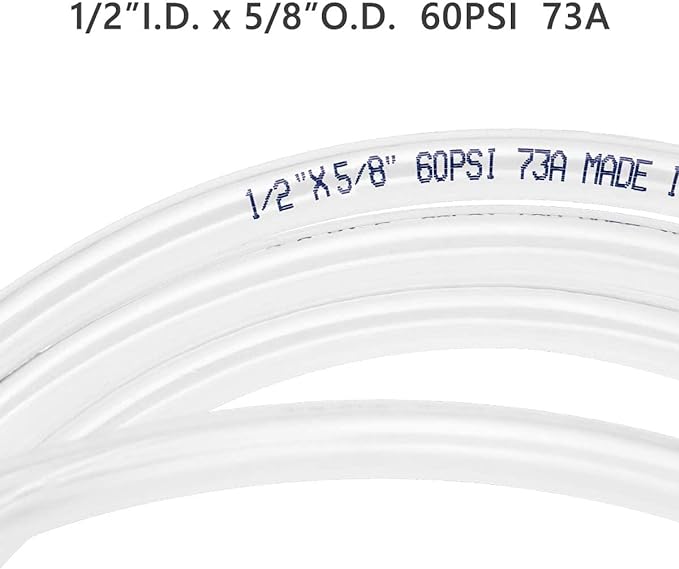 Eastrans Clear Vinyl Tubing Flexible PVC Tubing, Hybrid PVC Hose, Lightweight Plastic Tube, by 1/2 Inch ID, 5ft Length, UV Chemical Resistant - Image 4