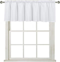 Home Queen Waffle Curtain Valance Window Treatment for Kitchen Bathroom Window, Straight Window Valance, Set of 1, 60 X 16 Inch, Solid White by HomeQueen