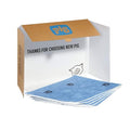 PIG Water Absorbent Mat | Reusable | 5 Pack | 15" W x 19" L | Absorbs up to 29 oz per pad | Blue and White | PM50534 by NewPig