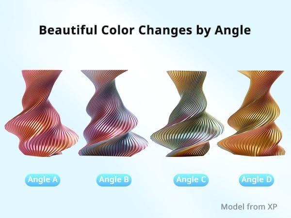 ANYCUBIC Silk Tri Color Pla Filament, 3-in-1 Chrome Coextrusion Color Change 3D Printer Filament 1.75mm Dimensional Accuracy +/- 0.02mm, Silk Texture, 1KG Reusable Spool (2.2 lbs), Red Yellow Green - Image 2