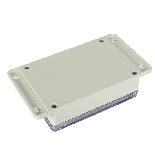 ABS Plastic Junction Box, Dustproof Weatherproof IP65 Electrical Box - Universal Project Enclosure Pale Pale Grey, with PC Transparent/Clear Cover and Fixed Ear 4.5"x3.3"x1.4"(115x85x35mm) - Image 3