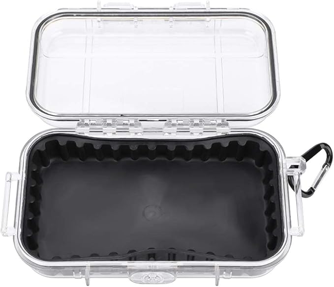 Small Waterproof Storage Case, Outdoor Survival Waterproof Dry Box Protective Case Shockproof Airtight Carry Box Container Floating Hard Shell for EDC Tools Phone Keys Watches Travel Fishing - Image 5