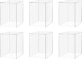 6 Pack Acrylic Display Riser Box Versatile 5 Sided No Lid Pedestal Merchandise Storage Bin 6" x 6" x 9" Retail Product Riser One Open Side No Assembly by Marketing Holders by MarketingHolders