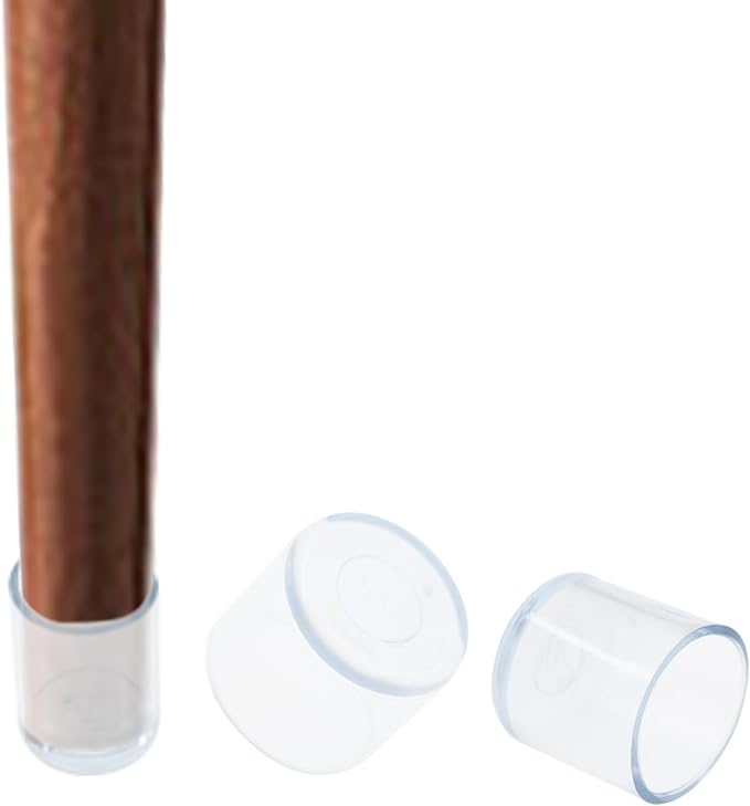 Round Chair Leg Caps,PVC Furniture Feet Covers,TTZEZE Transparent Round Floor Protectors,Clear Table Feet Covers Preventing Plastic Chair Leg Covers Scratches and Noise 25mm/0.98'', 12 - Image 6