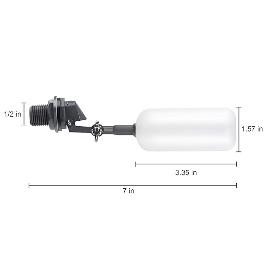 meekoo Float Ball Valve, 1.57 Inch Male Automatic Fill Feed Humidifier Tank Water with Adjustable Arm for Ponds, Livestock Water Trough, Aquariums, Aquaculture, Hydroponics and Reservoir(2 Pack) - Image 3