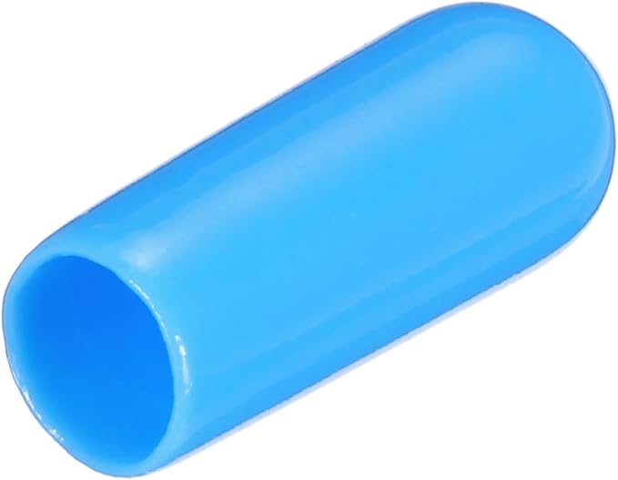 uxcell 20pcs Rubber End Caps 5mm(3/16") ID Vinyl PVC Round Tube Bolt Cap Cover Screw Thread Protectors,Light Blue by uxcell