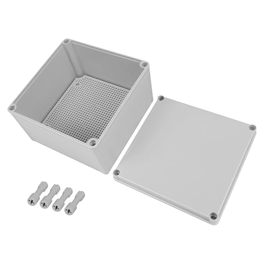 Junction Box，7.9"x 7.9"x 5.1" Outdoor Electrical Box with Mounting Plate, IP67 Dustproof Waterproof ABS Plastic Project Box, DIY Electrical Enclosure Gray (200x 200x 130 mm) - Image 9