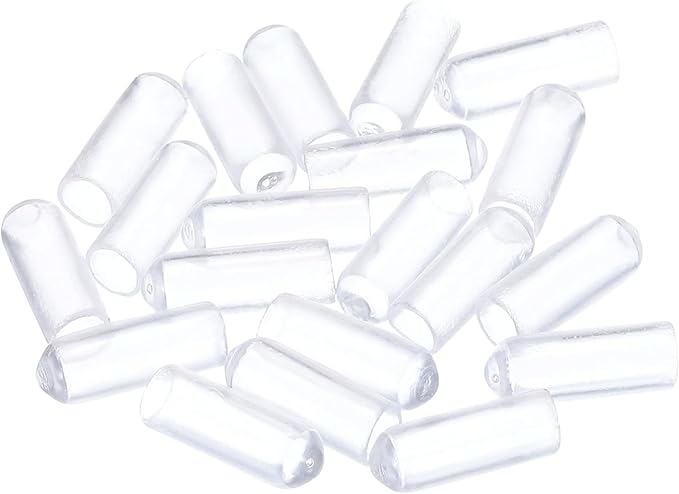 uxcell 20pcs Rubber End Caps 5mm(3/16") ID Vinyl PVC Round Tube Bolt Cap Cover Screw Thread Protectors Clear - Image 4