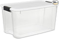 Sterilite 24-Pack Ultra Latching Box, Storage Bins with Lids, Clear Plastic, 70 Quart - Heavy-Duty Organizing Containers for Closet, Bathroom, and Office by Sterilite