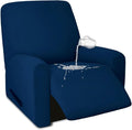 PureFit 100% Dual Waterproof Recliner Cover, Waterproof Couch Cover for Recliner - Stretch Non Slip Fleece Sofa Covers Washable, Leakproof Furniture Protector for Kids, Pets, Dog (Recliner, Navy) by PureFit