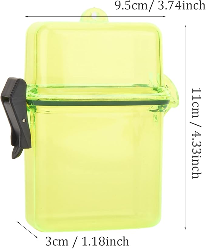 Keenso Diving Seal Box, 3 Colors Plastic Dry Box Transparent Waterproof Sealing Box Underwater Diving Sealing Box with Rope Hook - Image 8