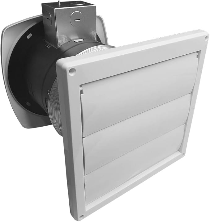 BV Ventilation Exhaust Fan for Home, Through-The-Wall Utility Fan, 70 CFM, 4.0 Sones, 6 inch - Image 2