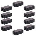 Fielect 10Pcs Dustproof Electronic Junction Box Plastic Enclosure Project Box for Electronic Projects ABS Black 1.89 x 1.02 x 0.61 inch by Fielect