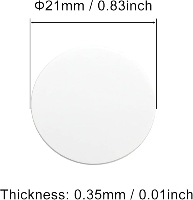 Self-Adhesive Screw Hole Stickers PVC Cover Caps Dustproof for Wooden Furniture Cabinet 21mm 2 Sheets/108 Pcs White - Image 2