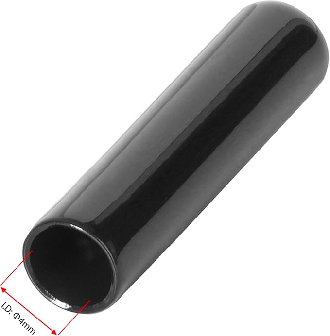 20 PCS Black Round Vinyl Rubber End Caps Kits, Flexible Screw Thread Protectors Safety Cover for Metal Tubing Rod Bolt, 4mm (4/25 inch) - Image 2